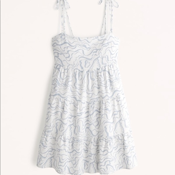 NWT Tie-Strap Linen-Blend Mini Dress - Picture 6 of 7